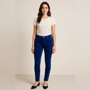 White House Black Market Corduroy Royal Blue Small